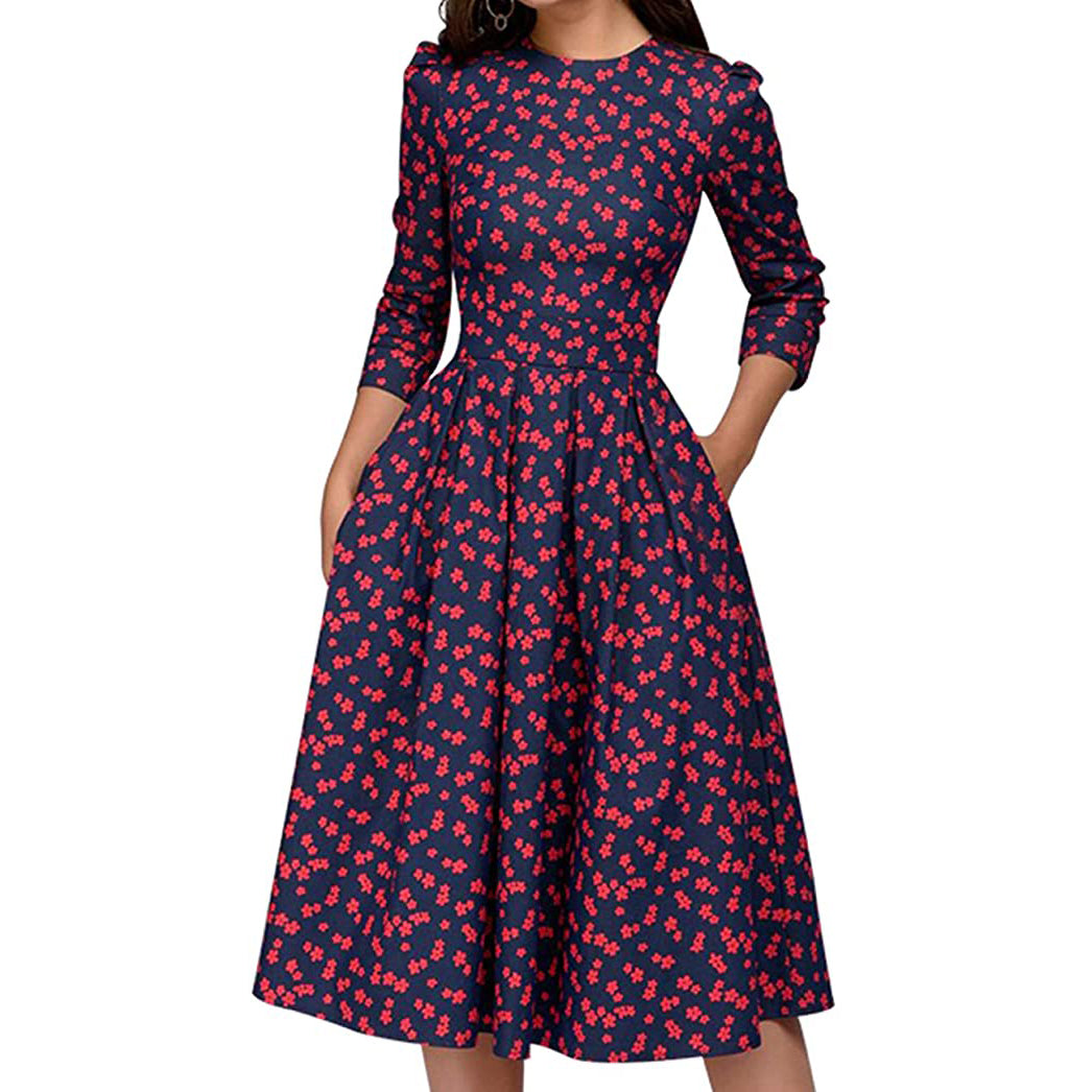 Women's Floral Vintage Dress
