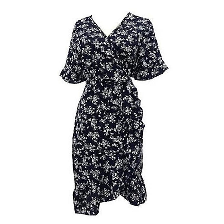 Women's Summer V-Neck Short Wrap Dress