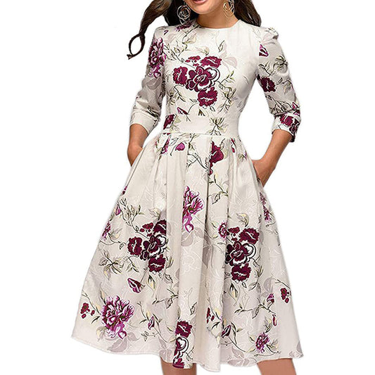 Women's Floral Vintage Dress
