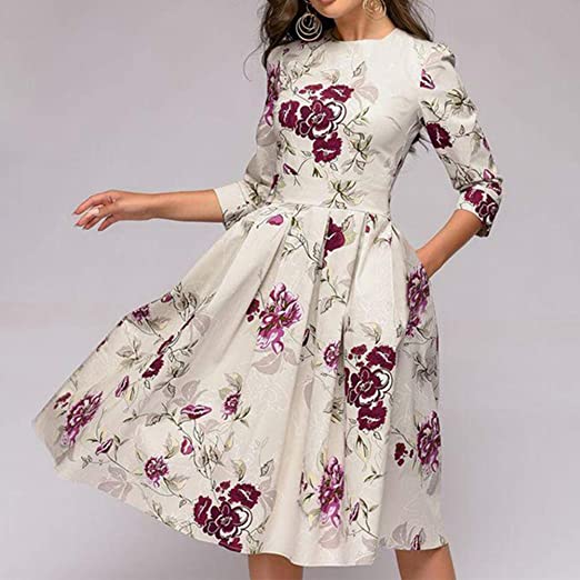 Women's Floral Vintage Dress