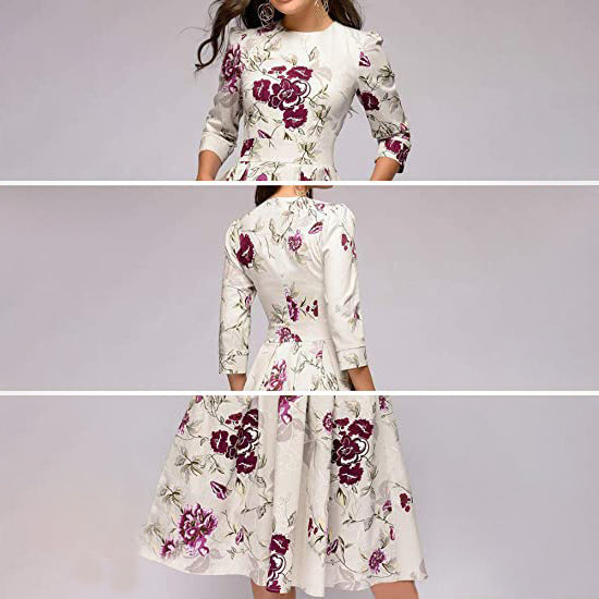 Women's Floral Vintage Dress