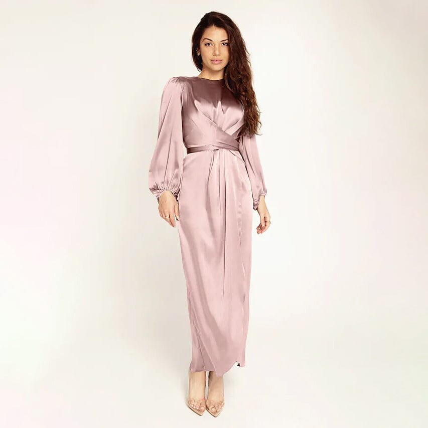Women's Satin Swing Maxi Dress