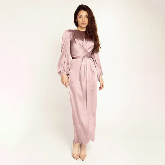 Women's Satin Swing Maxi Dress