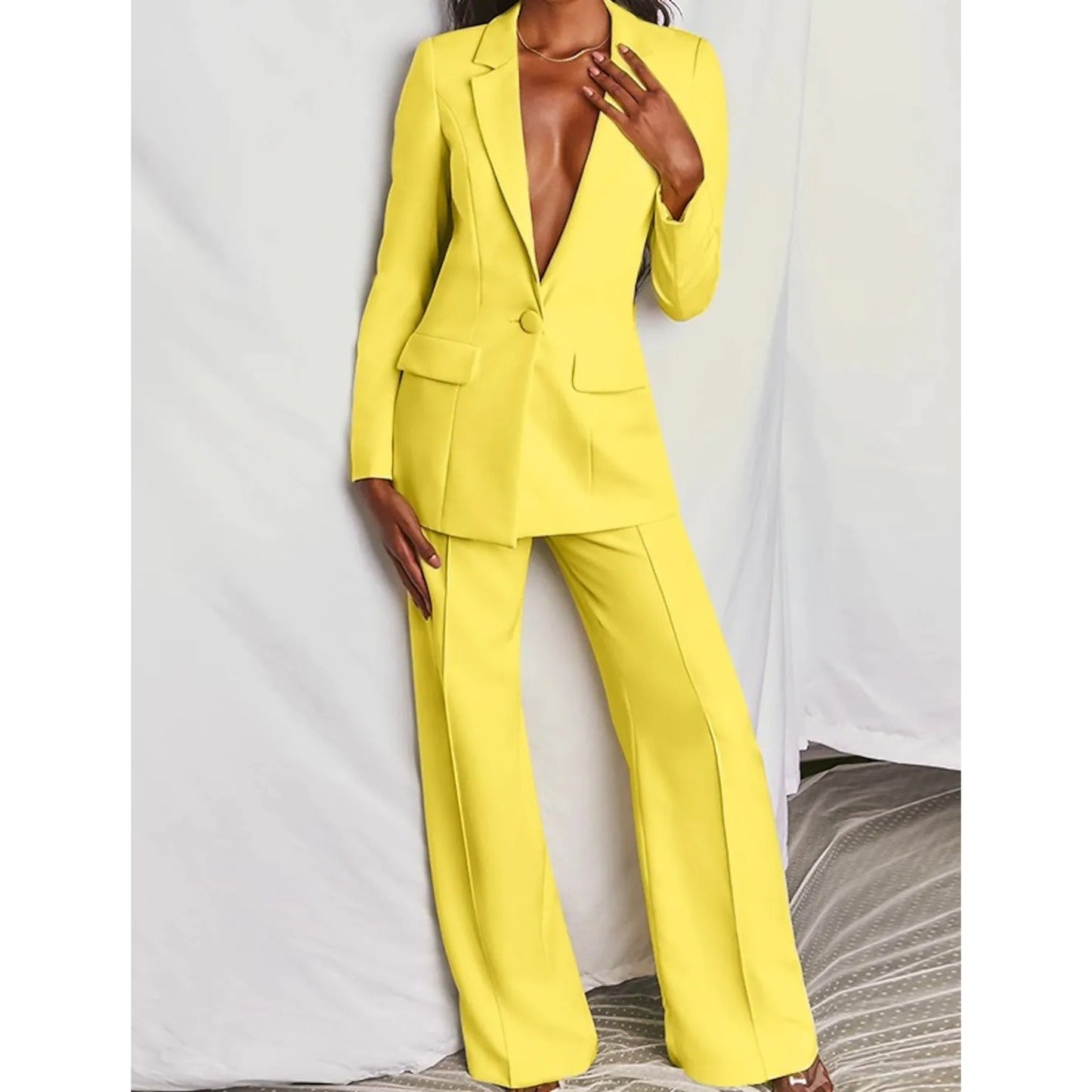 Women's Suits Regular Pocket Coat Formal Fashion